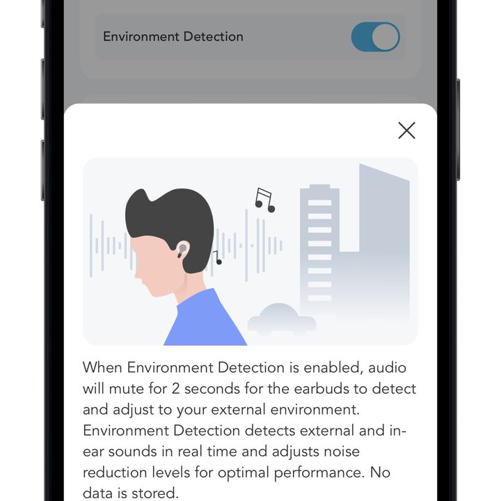 Soundcore app for iOS environment detection.