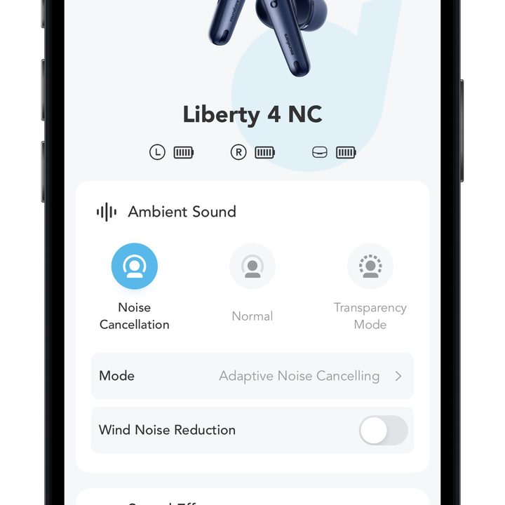 Soundcore app for iOS.