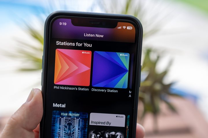 The Apple Music Discovery Station on an iPhone.