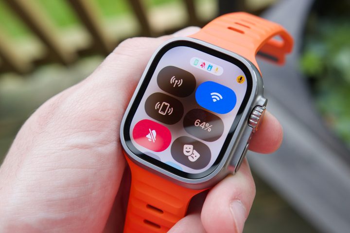 Control Center on an Apple Watch Ultra.
