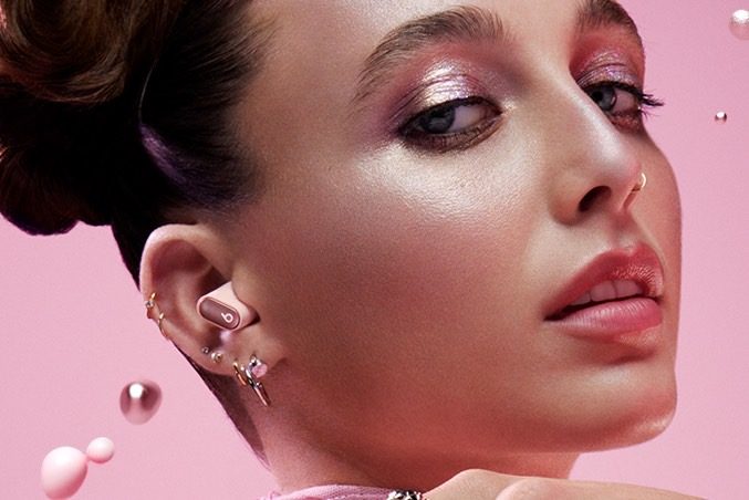 Beats Studio Buds+ in new Cosmic Pink worn by Emma Chamberlain.