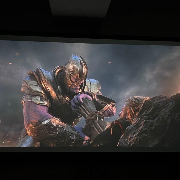 Benq HT4550i projector review: Avenger End Game scene with Thanos.