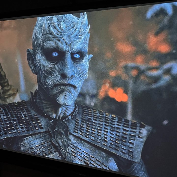 BenQ HT4550i projector review: Game of Thrones scene with the Night King.