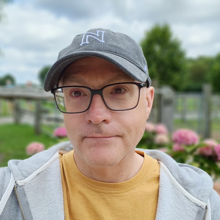 A selfie taken with the Samsung Galaxy Z Fold 4.