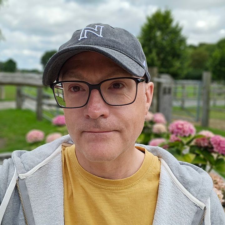 A selfie taken with the Samsung Galaxy Z Fold 5.