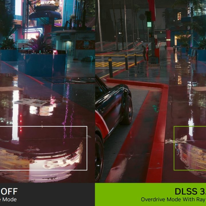 Nvidia's Ray Reconstruction in Cyberpunk 2077.