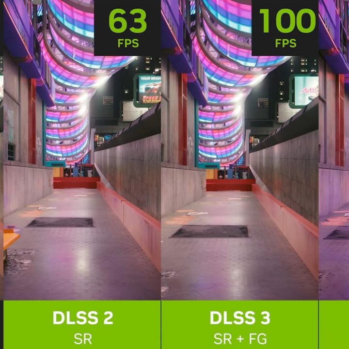 Nvidia's DLSS 3 in Cyberpunk 2077.