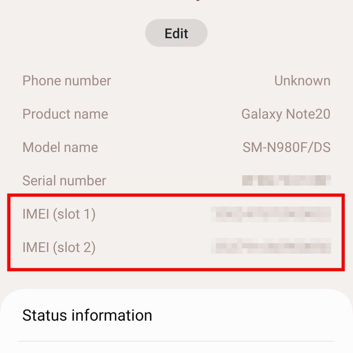 Finding your IMEI on a Samsung phone.