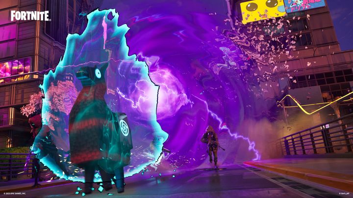 Screenshot showing a Cursed Llama exiting a rift