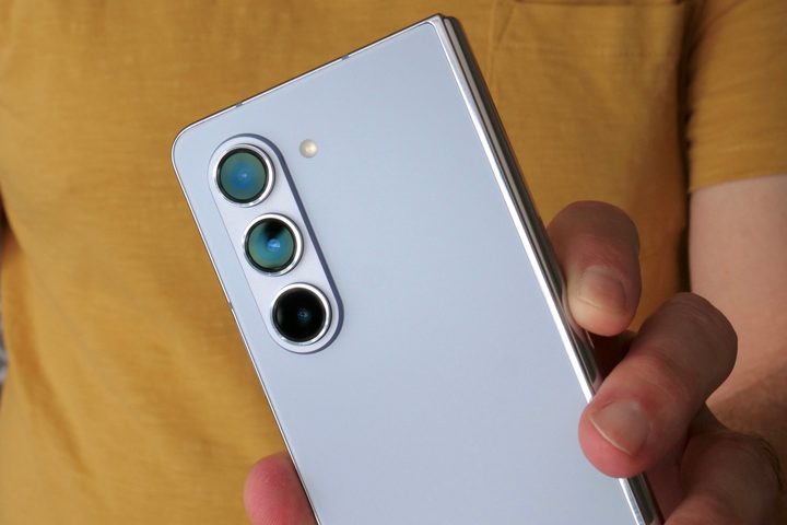 The Samsung Galaxy Z Fold 5's camera module.