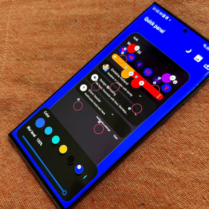 notification color change settings.