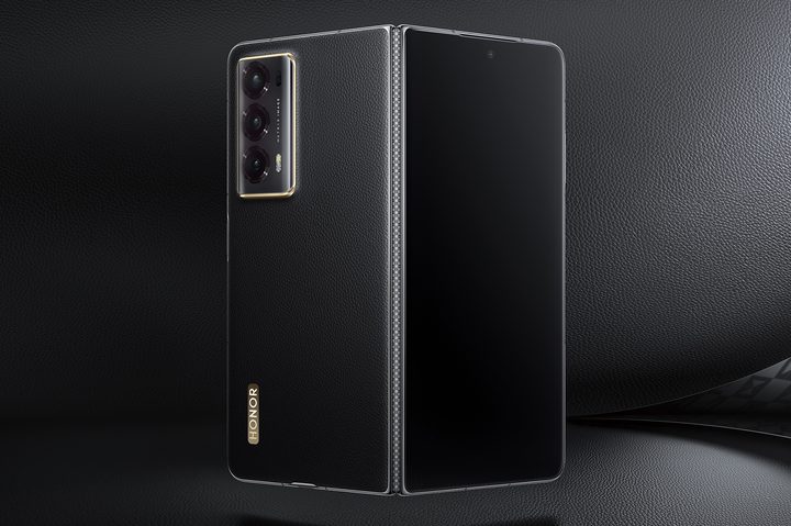 A press shot of the Honor Magic V2 Ultimate in black.