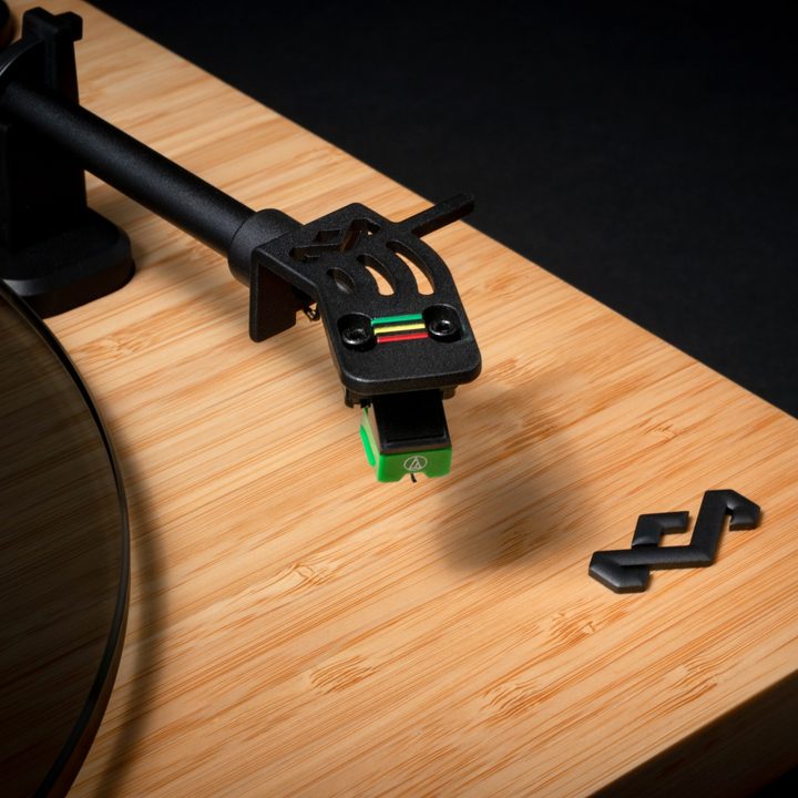The headshell on the House of Marley Stir It Up Lux turntable.