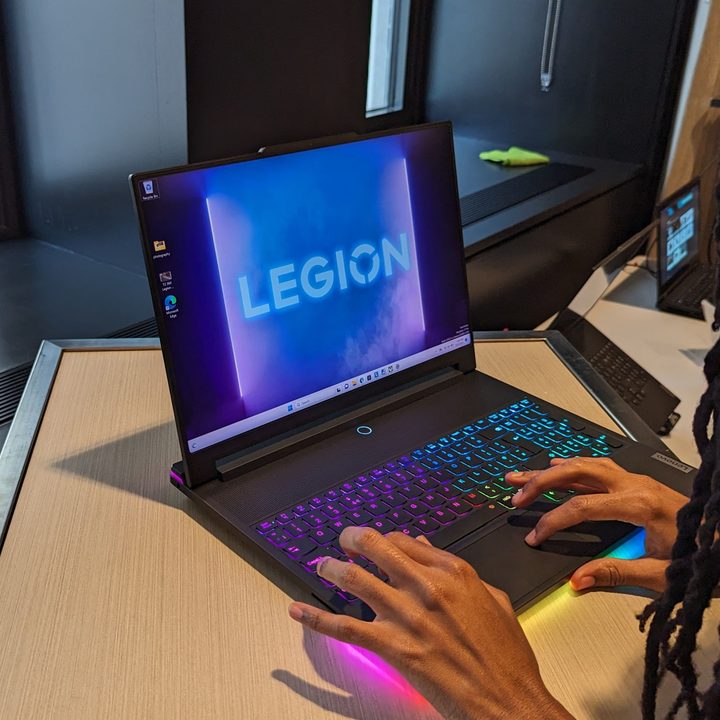 Lenovo Legion 9i keyboard and trackpad.