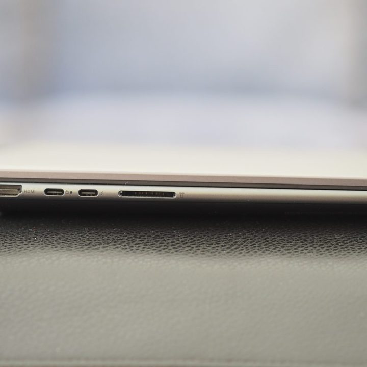 Lenovo Slim Pro 9i 14 left side view showing ports.