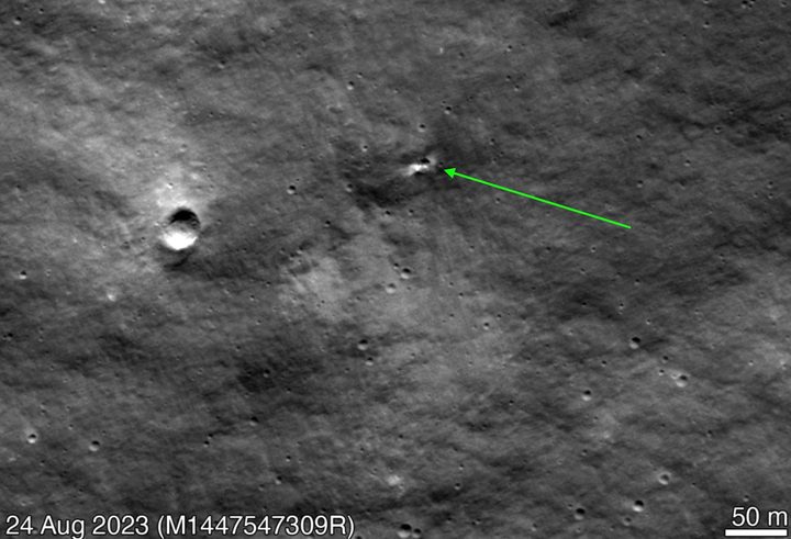 The likely impact site of the Luna-25 spacecraft.