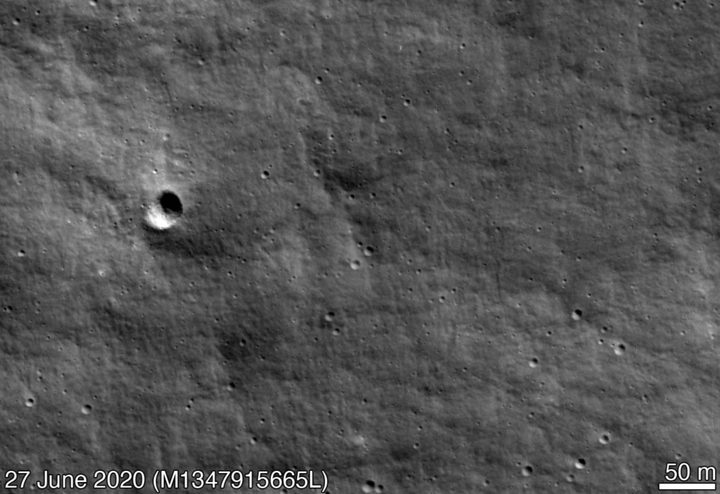 An image of the crash site taken prior to the impact.