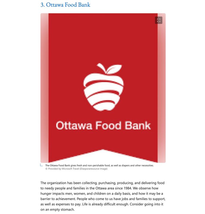 A screenshot of a Microsoft travel article.