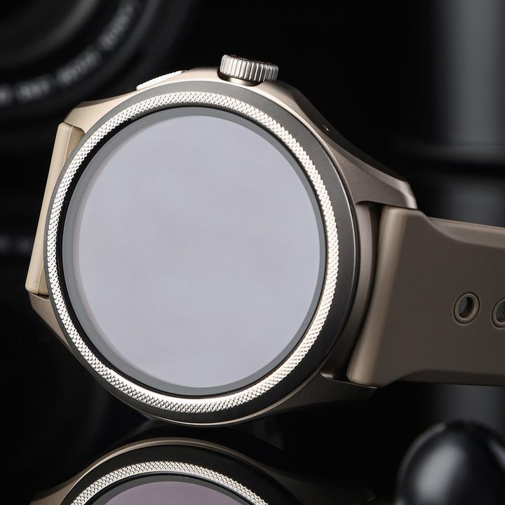 Mobvoi TicWatch Pro 5 close-up view of the dial.