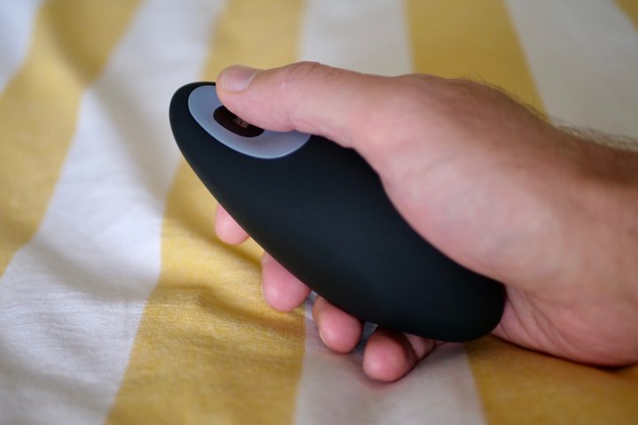 A person holding the Moonbird.