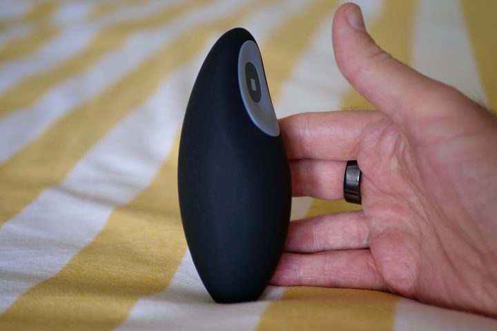 A person holding the Moonbird.