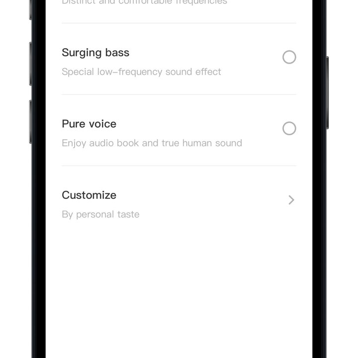 Oladance app for iOS EQ presets.