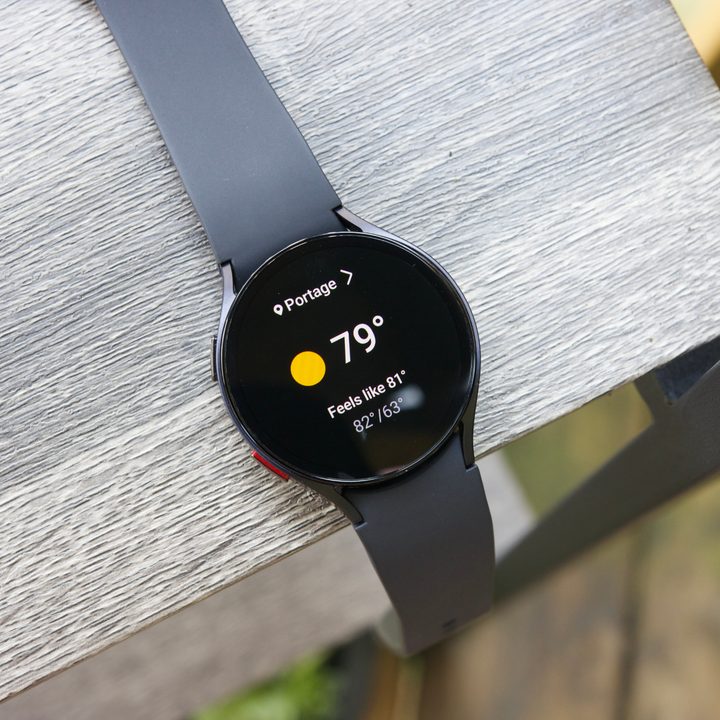 Weather widget on the Samsung Galaxy Watch 6.