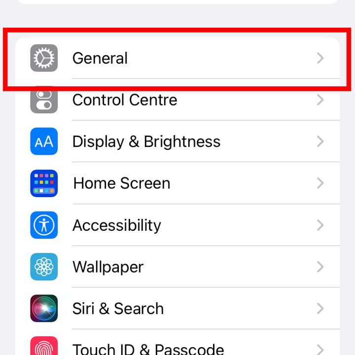 Finding your software updates in iPhone.