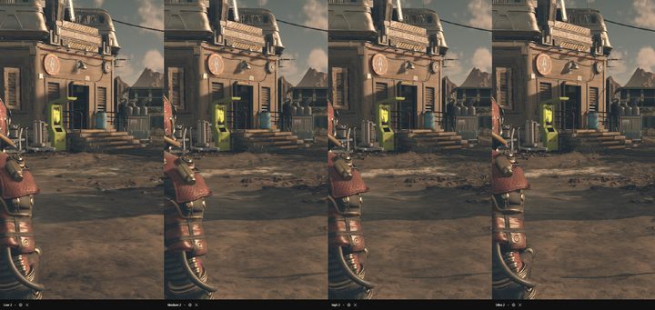 Image quality comparison in Starfield.