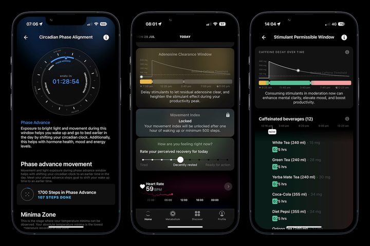 Screenshots taken from the Ultrahuman Air app.