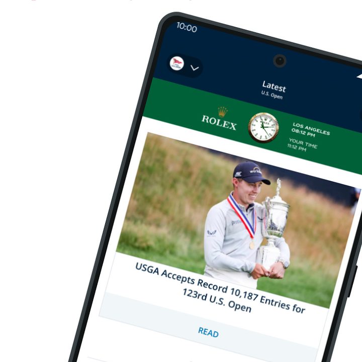 Getting updates from the USGA app.