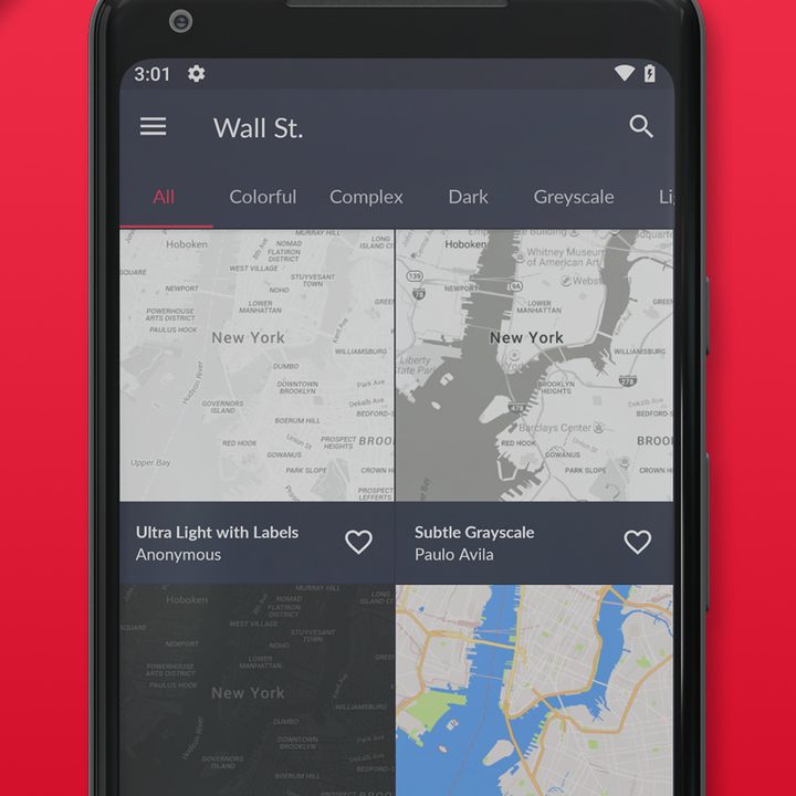 Map selection in Wall St.
