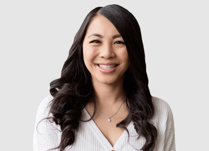 A woman wearing contacts.