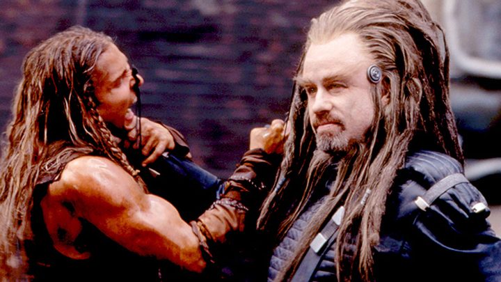 Barry Pepper and John Travolta in Battlefield Earth.