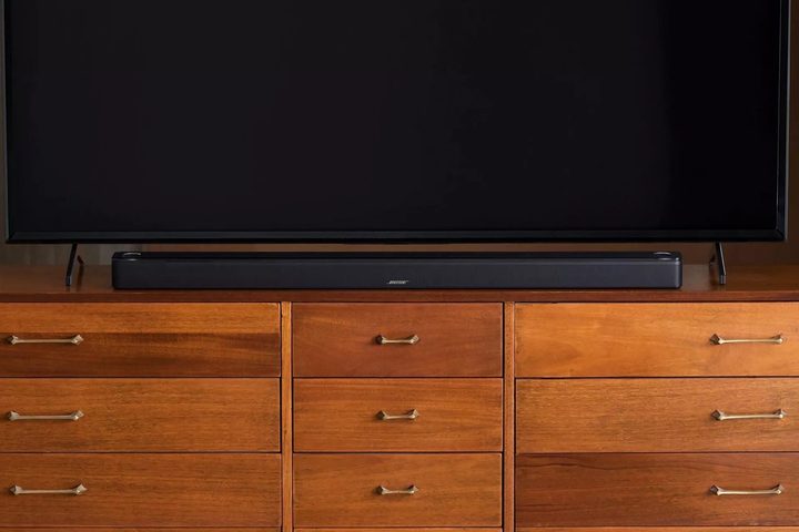 Bose Smart Ultra Soundbar in black.