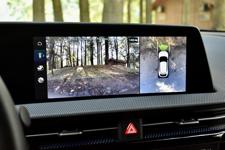 2023 Kia EV6 GT-Line rearview camera display.