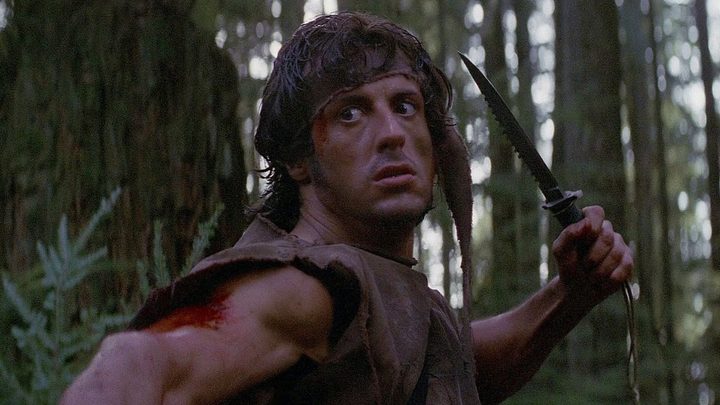 Sylvester Stallone in First Blood.
