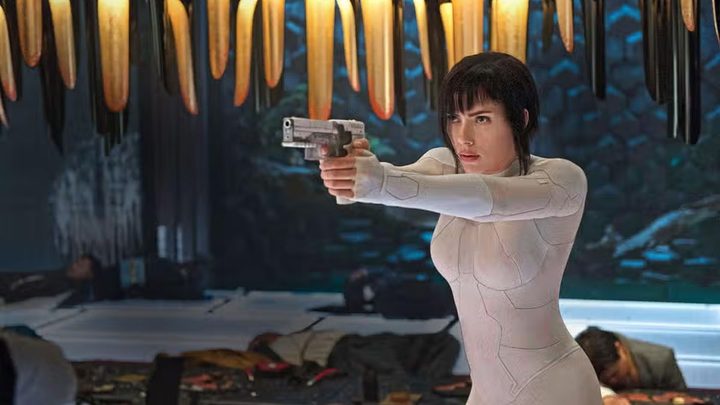 Scarlett Johansson in Ghost in the Shell.