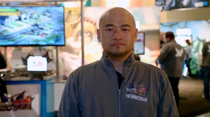 Hideki Kamiya promoting The Wonderful 101 for Wii U at PAX.
