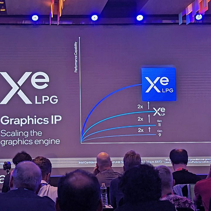 Intel Meteor Lake Integrated XE-LPG graphics slide showcased at the Intel Tech Tour in Malaysia.