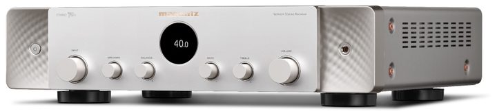 Marantz Stereo 70s home theater AV receiver in silver.