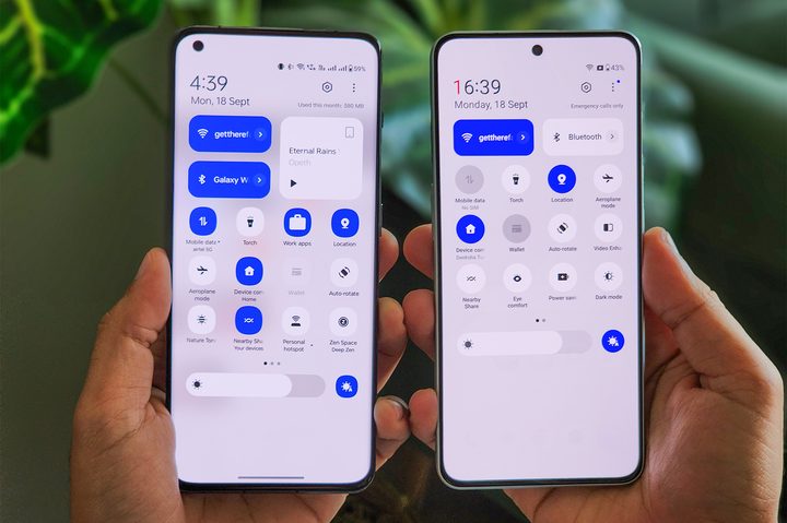 Aquamorphic design OxygenOS with Android 14 beta on OnePlus 11 and OnePlus Nord.