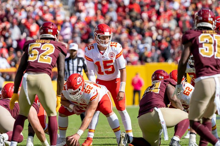Patrick Mahomes lines up under center for the Chiefs.