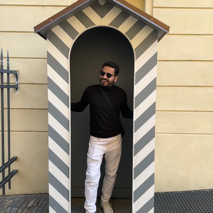 Prakhar Khanna in Prague Castle.