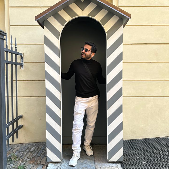 Prakhar Khanna in Prague Castle.