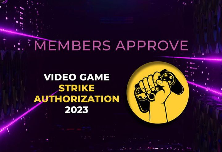 The key art for the successful SAG-AFTRA video game industry vote.