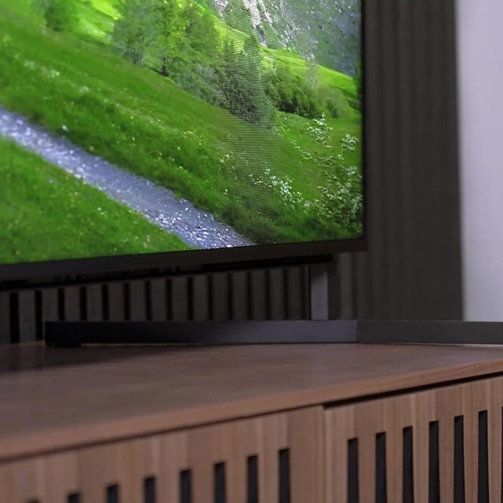 The bottom corner and bezel of a Sony X95L mini-LED TV.