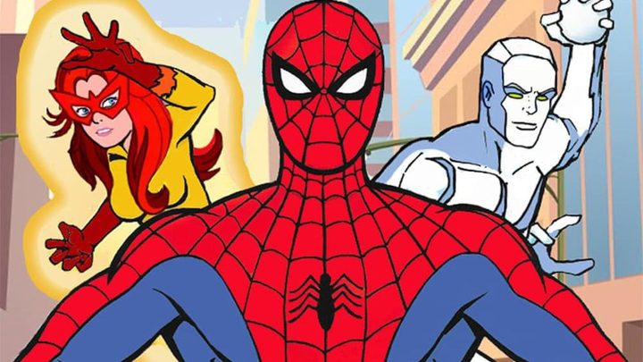 Firestar, Spider-Man, and Iceman in the show Spider-Man and His Amazing Friends.