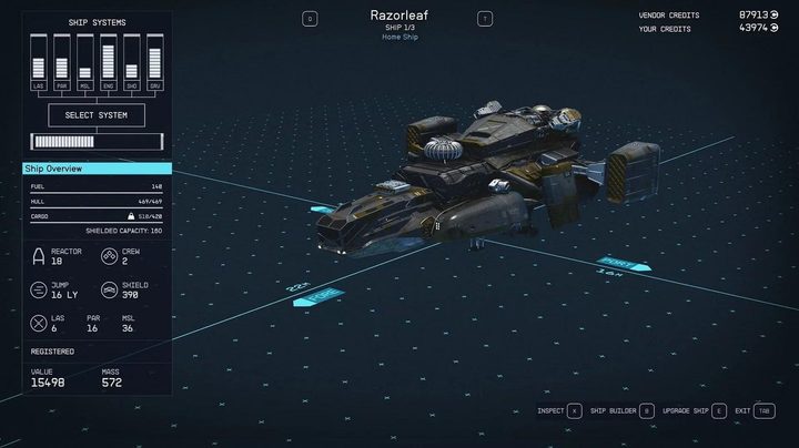 The razorleaf ship in Starfield.