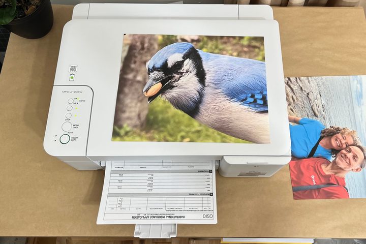 The Brother MFC-J1205W INKvestment Tank printer has a small footprint.